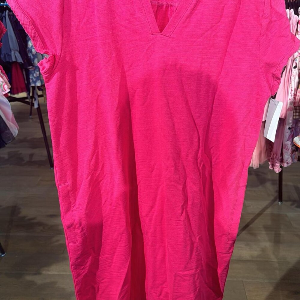 Westbound Hot Pink Shirt Dress Beach Coverup